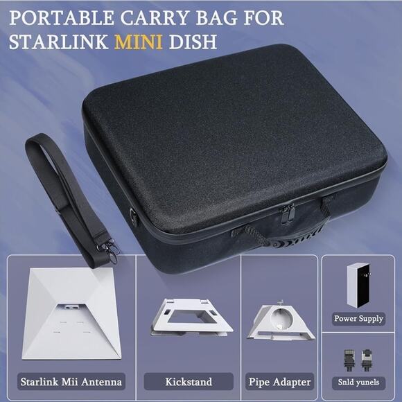 Soft Shell Case for Starlink Mini, Portable Travel Carry Case for Starlink Mini - Picture 3 of 8
